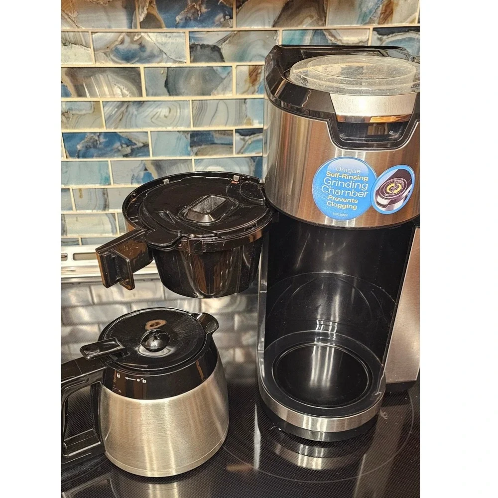 Hamilton Beach Grind and Brew Coffee Maker 45501 Stainless Thermal Carafe 10 Cup
